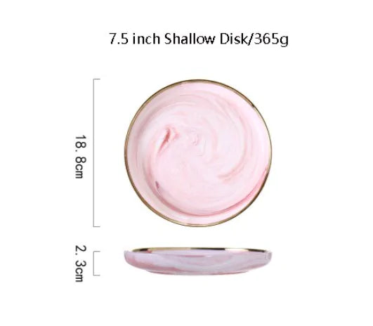 Pink Marbe Dinnerware