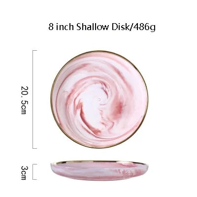 Pink Marbe Dinnerware