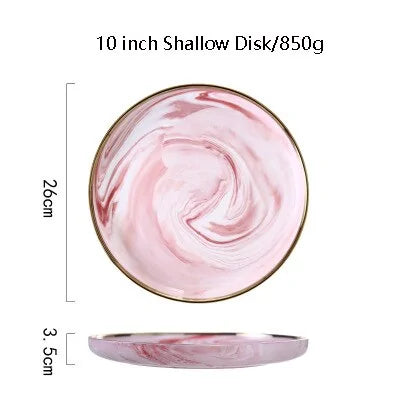 Pink Marbe Dinnerware