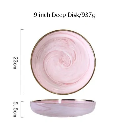 Pink Marbe Dinnerware